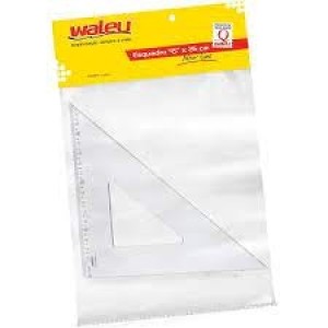 ESQUADRO ACRILICO 45º 26CM WALEU NEW LINE-UN